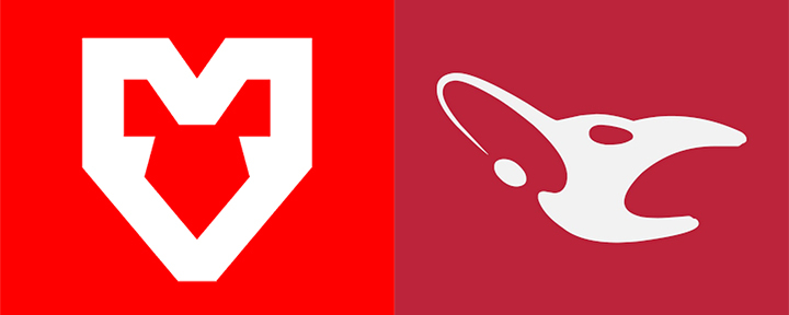 Mousesports nya och gamla logotyp.