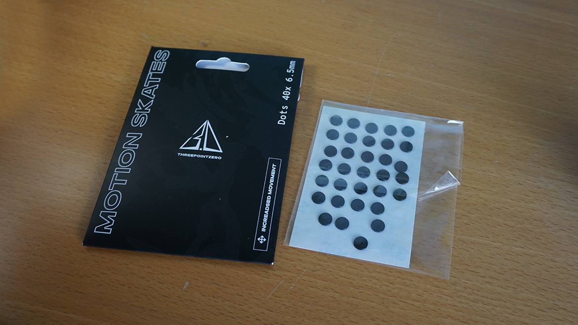 I förpackningen ligger 40 stycken 6,5 mm dot skates.