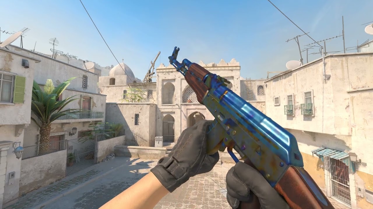 AK-47 Case Hardned, Blue gem - pattern 661, källa: Valve